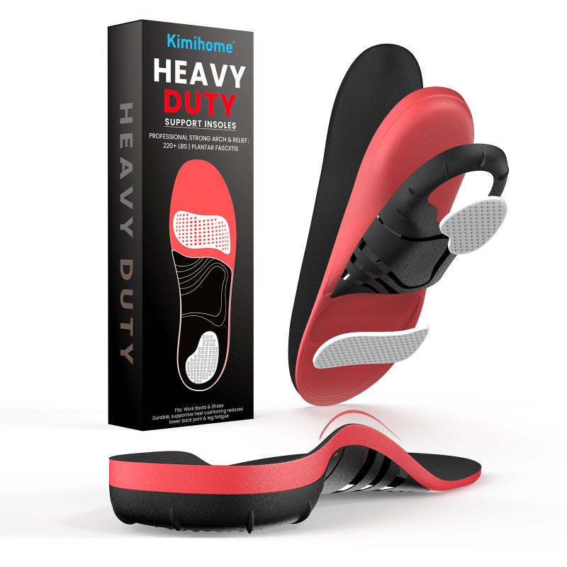 Kimihome Plantar Fasciitis Relief Insoles - High Arch Support Inserts - FSA Eligible Items Only List - Heel Cups & Shoe Inserts for Heel Pain Relief - Planter Facetious Relief Support Inserts - S - Image 1