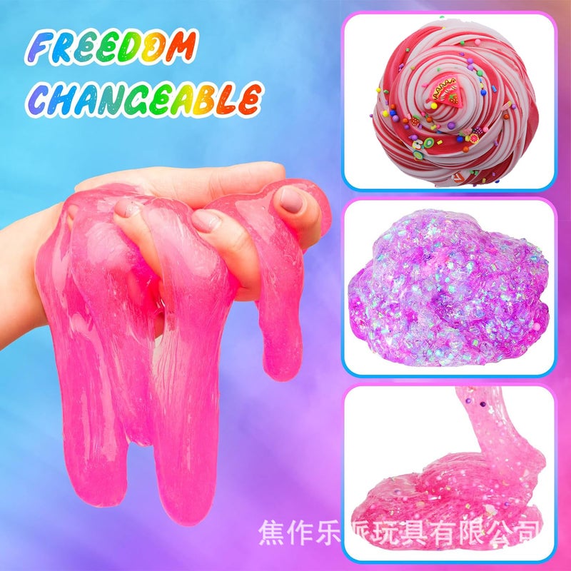 DIY Rainbow Candy Slime Putty Toy Set - Image 4