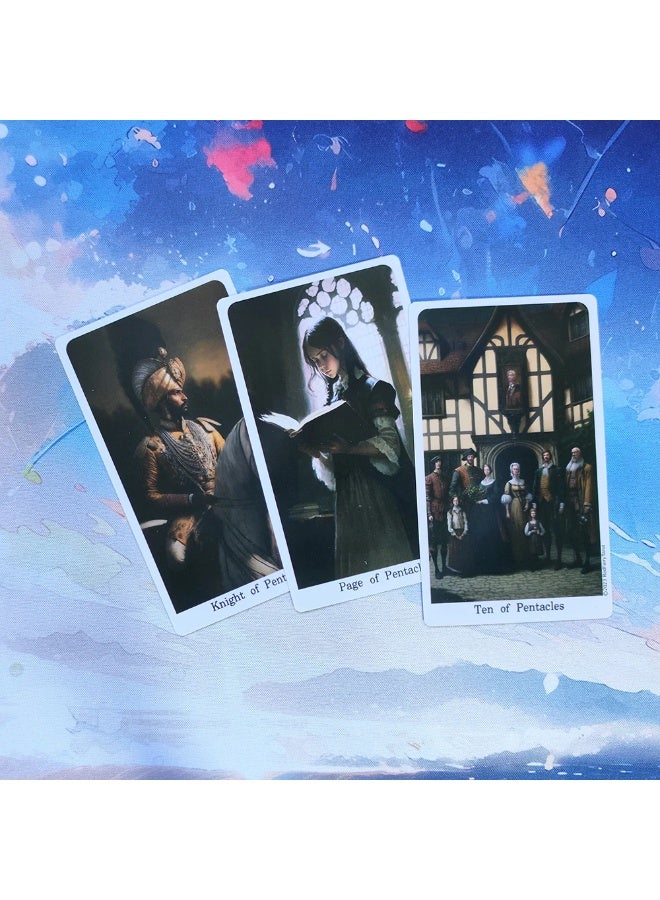 NIBEMINENT Red Fairy Tarot Card Set, consisting of 78 cards, suitable for both beginners and professionals. The size is 12x7 centimeters. - Image 5