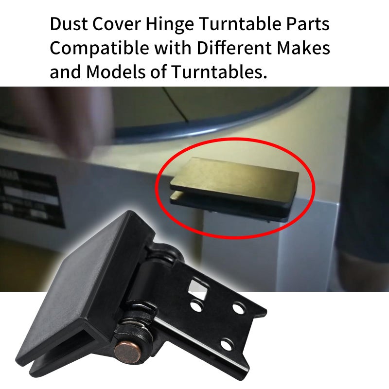 Vsttar 2 Pcs Vsttar Dust Cover Hinge Turntable Parts Compatible with Akai AP-206,AR - AR The Turntable,BSR - Quanta 450SX,Kenwood - KD-40R,Sony PS-11,PS-22,Yamaha-P-200,Different Makes Models of Turntables - Image 2