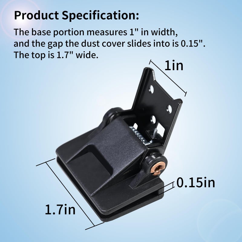 Vsttar 2 Pcs Vsttar Dust Cover Hinge Turntable Parts Compatible with Akai AP-206,AR - AR The Turntable,BSR - Quanta 450SX,Kenwood - KD-40R,Sony PS-11,PS-22,Yamaha-P-200,Different Makes Models of Turntables - Image 3