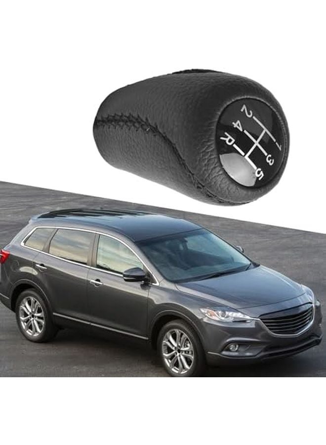 5 Speed Leather Gear Shift Knob For Mazda 3 5 6 CX 7 MX 5 2005 2014 - Image 3