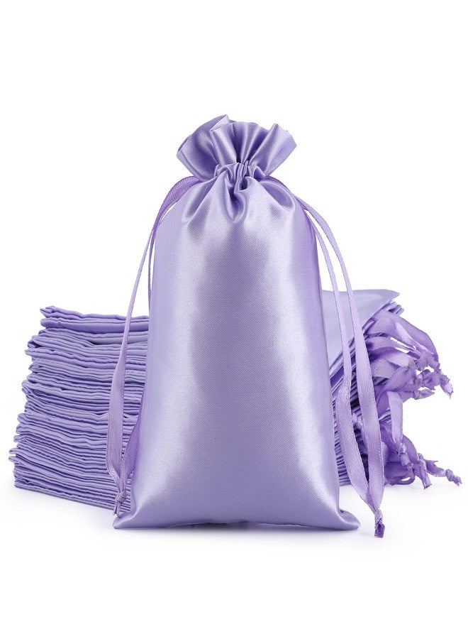 Tapleap Purple Satin Bags with Drawstring, 30Pcs 4x6 Small Gift Bags, For Wedding, Birthday, or Halloween Party Favors, Jewelry, Souvenir, Shot Glasses, Bridesmaids - Image 1