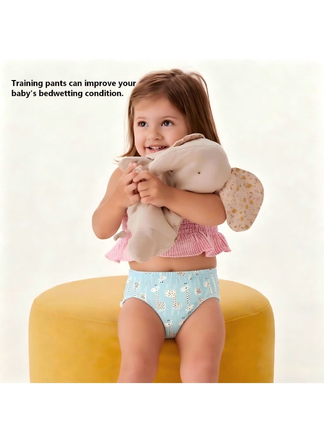 4 Pack Baby Potty Training Pants Reusable Cotton Toddler Toilet Training Underwear for Kids - Image 2