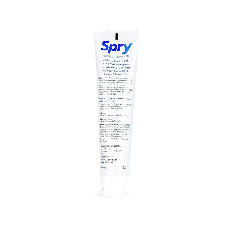 Xlear Spry Toothpaste Peppermint 4 oz 113 g 4 Ounces - Image 2