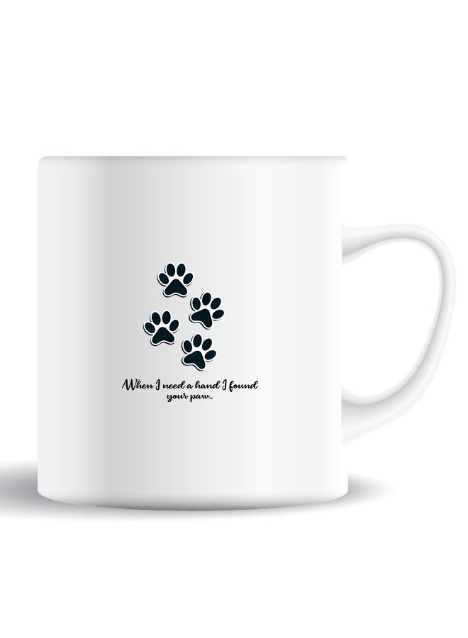 Theodor Premium Quality Two Sided Printed Coffee Mug Tea Cup Paw Print For Home Office, Kids Men Women - Image 1