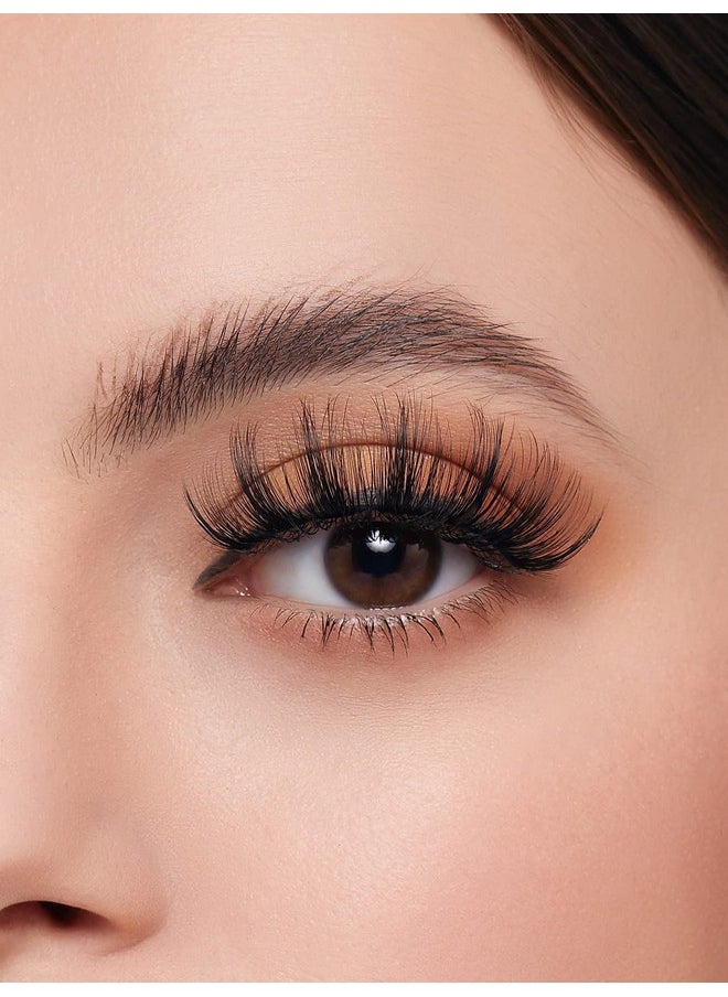 beautykaisen 8Pair 3D False Eyelashes Cross Fluffy Natural Look Pack Volume Fluffy Natural Faux Mink Lashes(3D999 Drak Pink) 8Pair 3D999 8Pair 3D999 0  - Image 4