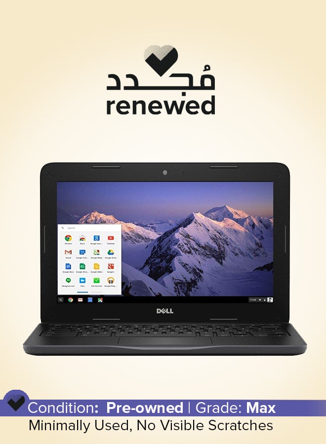 DELL Renewed - Chromebook 3180 (2017) With 11.6-Inch Display,Intel Celeron N3060 Processor/6th Gen/2GB RAM/16GB SSD/Intel HD Graphics 400 English Black - Image 1