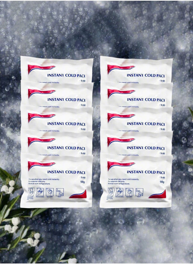 King Mariot Heavy Duty Instant Cold Pack | 100g | 14.5cm x 11cm | Portable Relief for Sprains, Muscle Pain, Burns, and Injuries  - Image 1