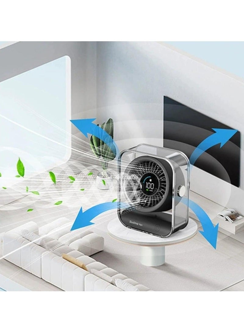 Denx Desk Fan, Digital Precision Portable Fan - Image 3