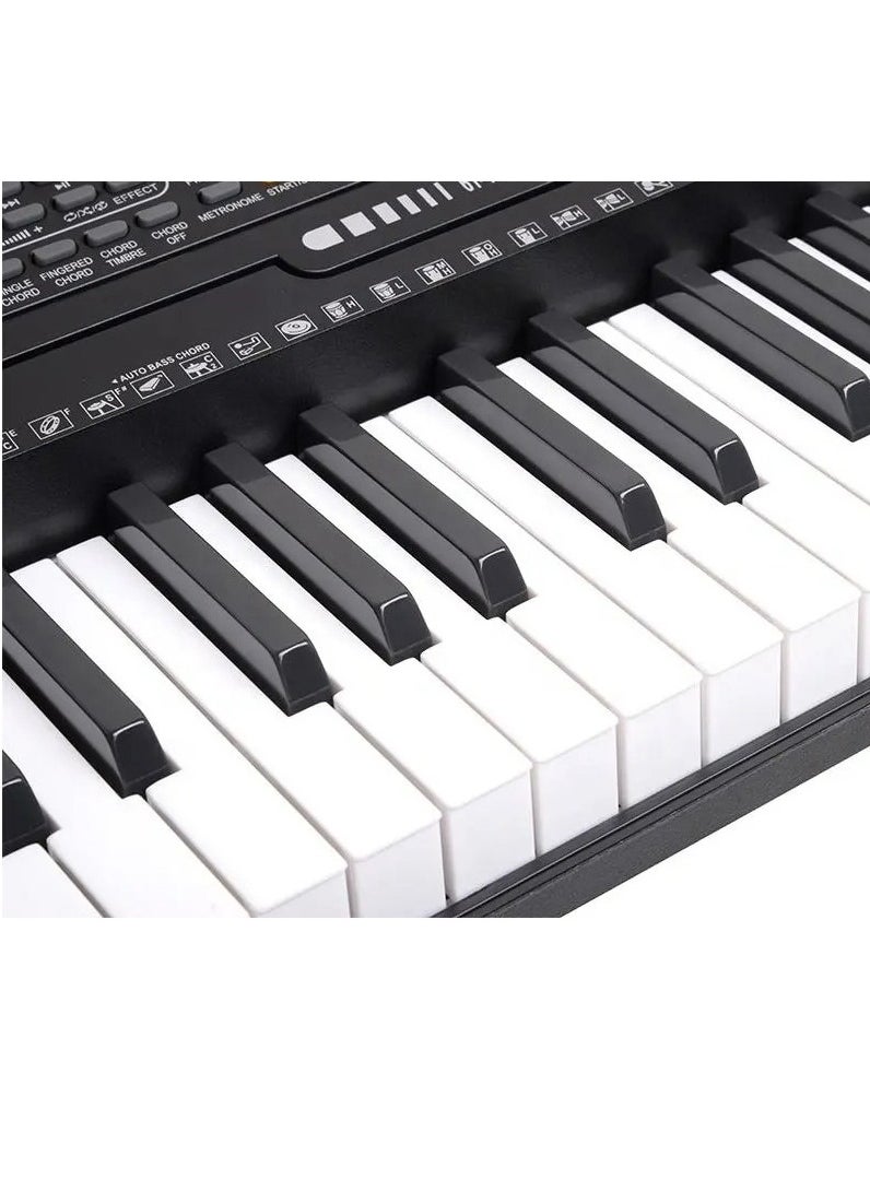 Mike Music - 61 Key Keyboard Piano for Beginners LCD Display MK825 Eletronic Keyboard Lighting Digital Piano Keyboard with Sheet Music Stand, Power Supply,Keyboard Stand, Piano Bench - Image 1