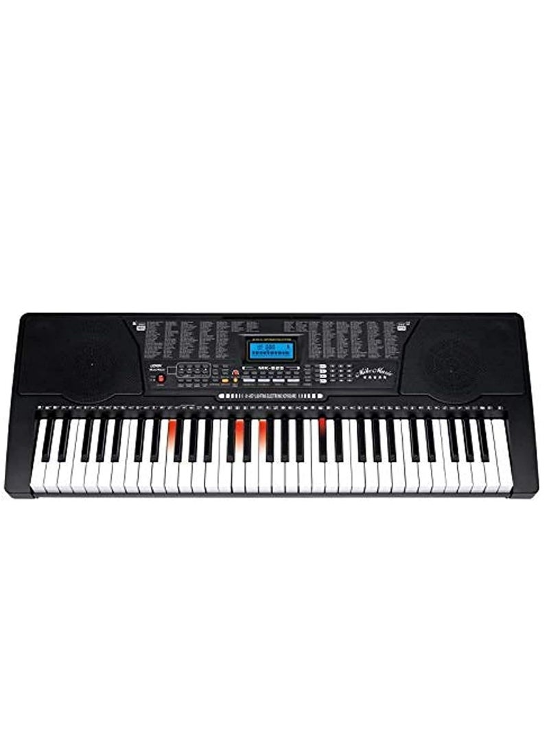 Mike Music - 61 Key Keyboard Piano for Beginners LCD Display MK825 Eletronic Keyboard Lighting Digital Piano Keyboard with Sheet Music Stand, Power Supply,Keyboard Stand, Piano Bench - Image 1