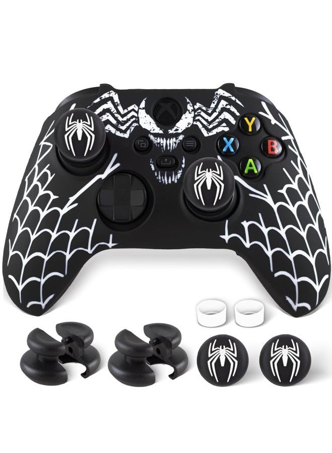 PlayRealm Silicone Skin Cover Sticker x 1 & Extender Grips x 2 for Xbox Series/One Controller Venom - Image 1