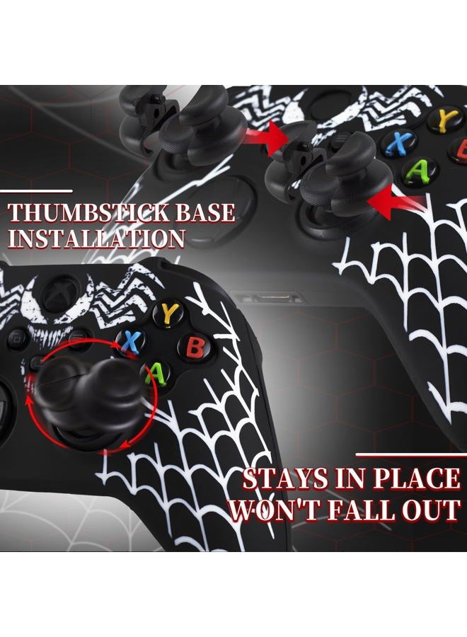 PlayRealm Silicone Skin Cover Sticker x 1 & Extender Grips x 2 for Xbox Series/One Controller Venom - Image 3