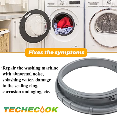 Techecook Upgraded DC97-16140P DC97-19755A Washer Door Boot(OEM) by Techecook - Replacement for Samsung Front Load Washer Door Seal WF45K6200AW WF45K6200AZ - Replace DC64-02174A,DC97-19755A,AP6002538,PS11735181 - Image 4