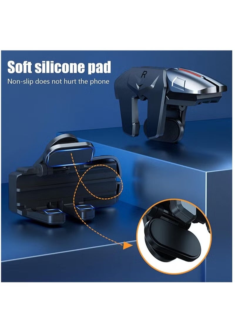 Professional 6 Fingers Game Trigger Mobile Controller with 4 Metal Buttons Non-slip Design Precise Movement New Experience  - Image 4