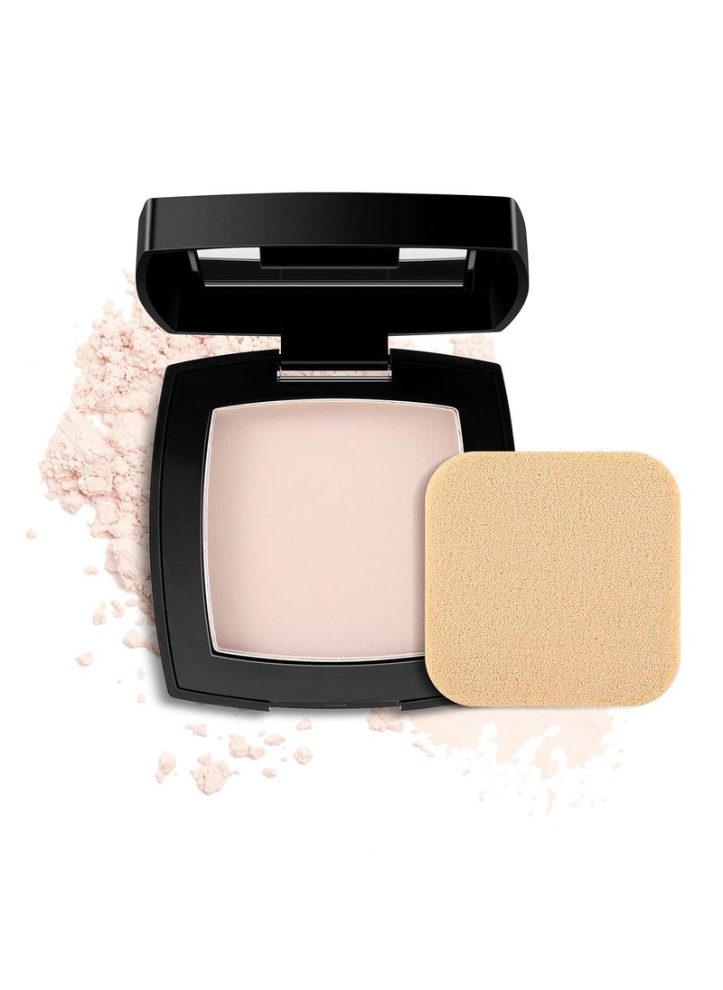 Apooliy Setting Powder Oil Control Pressed Powder LongLasting Matte Face Powder Pore Minimization Flawless Finishing Powder Makeup Portable Face Powder Compact with Mirror and Puff 