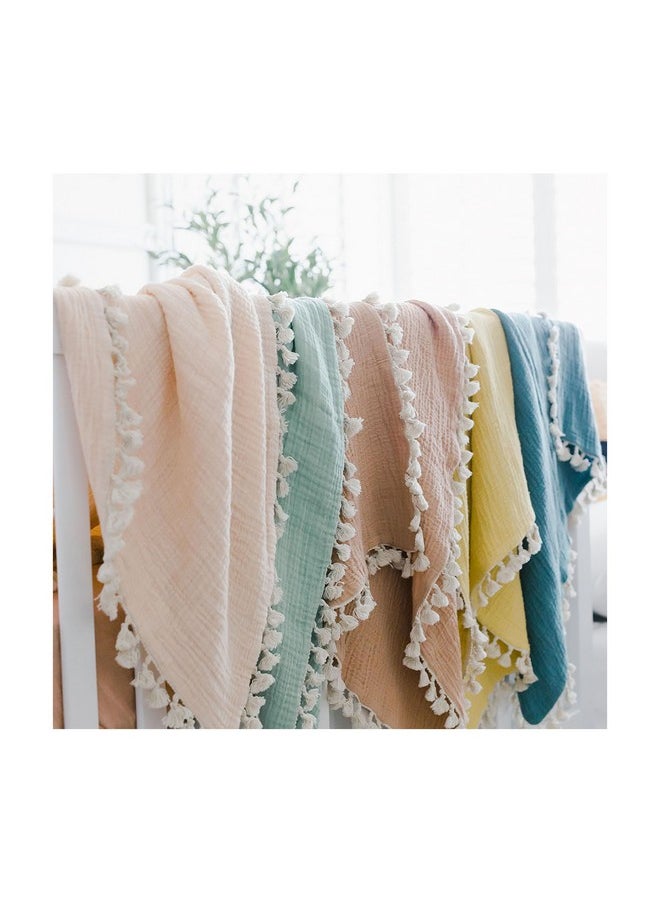 Crane BABY Muslin Swaddle Blanket Soft Cotton Lightweight Nursery And Stroller Blanket For Baby Boys & Girls Evergreen 30" X 40"  - Image 3