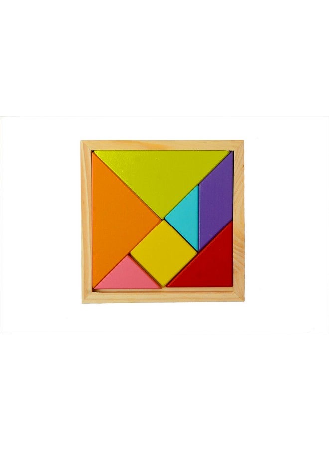 Vibgyor Vibes &Trade 7 Piece Wooden Tangram Puzzle For Mind Development Of Kids  - Image 1