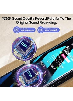 erorex Digital Voice Recorder 32Gb Portable Audio Recorder Voice Activated Recorder With Playback Password Timed Recording 1536Kbp Rechargeable Tape Recorder Mp3 Player For Lectures Meetings  - Image 2