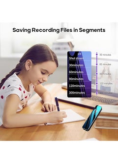erorex Digital Voice Recorder 32Gb Portable Audio Recorder Voice Activated Recorder With Playback Password Timed Recording 1536Kbp Rechargeable Tape Recorder Mp3 Player For Lectures Meetings  - Image 4