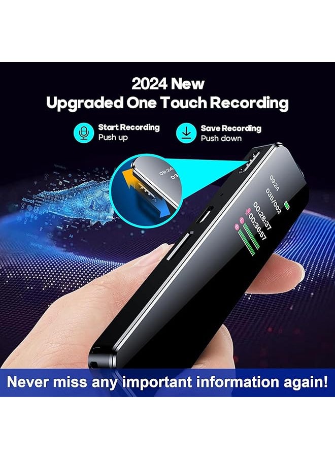 erorex Digital Voice Recorder 32Gb Portable Audio Recorder Voice Activated Recorder With Playback Password Timed Recording 1536Kbp Rechargeable Tape Recorder Mp3 Player For Lectures Meetings  - Image 3