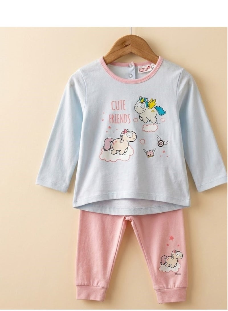 ان اي سي اي طقم بيجامة أطفال بأكمام طويلة  100% قطن, - Image 2