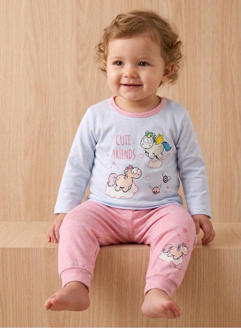 ان اي سي اي طقم بيجامة أطفال بأكمام طويلة  100% قطن, - Image 3