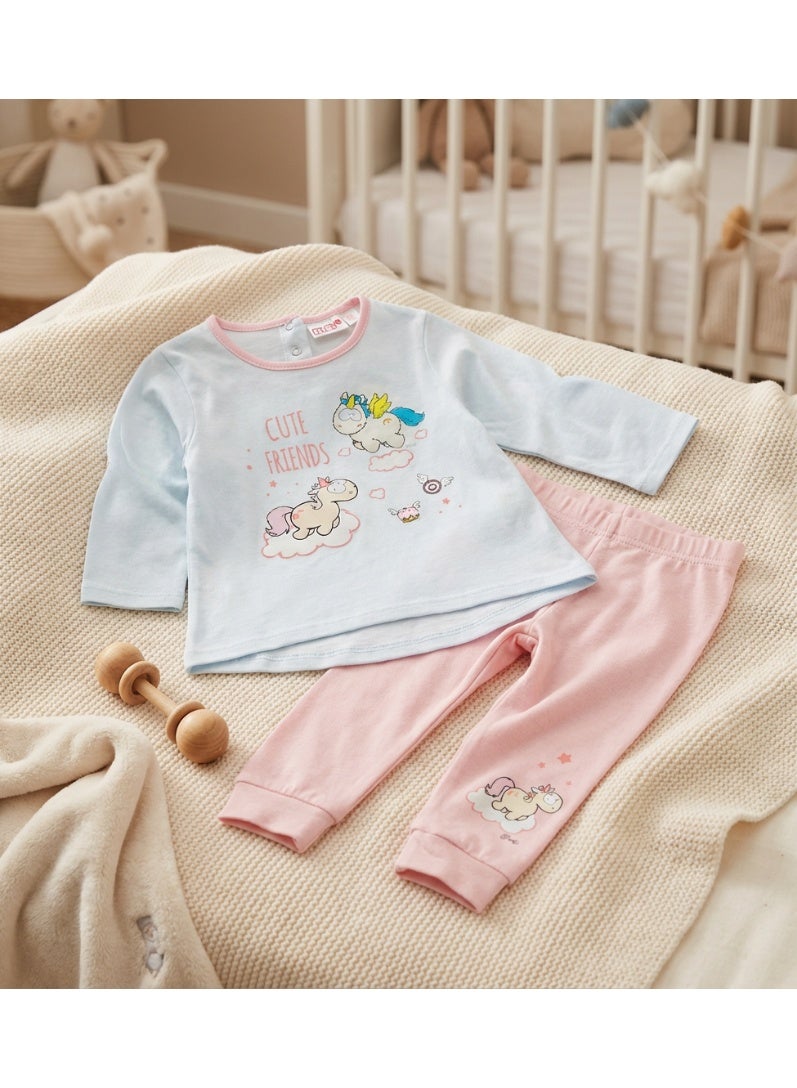 ان اي سي اي طقم بيجامة أطفال بأكمام طويلة  100% قطن, - Image 1