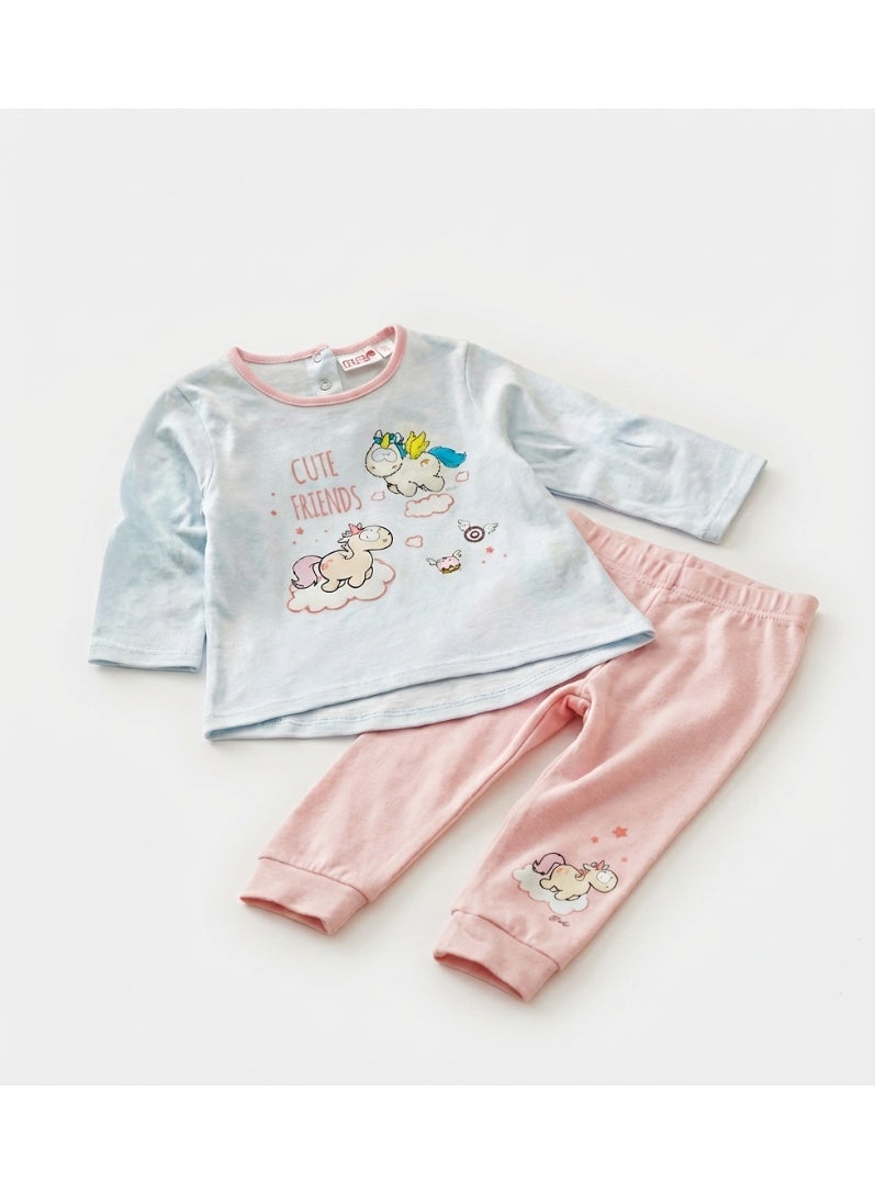 ان اي سي اي طقم بيجامة أطفال بأكمام طويلة  100% قطن, - Image 4