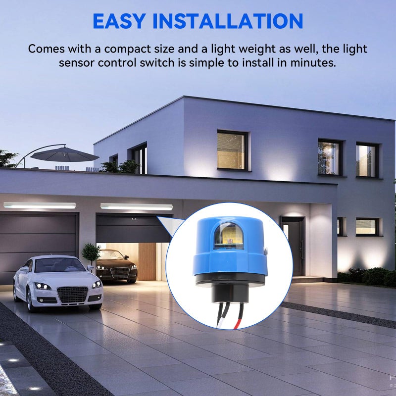 Twist Lock Photocell Sensor Base Dusk To Dawn Light Control Switch Outdoor Waterproof IP65 - Image 4