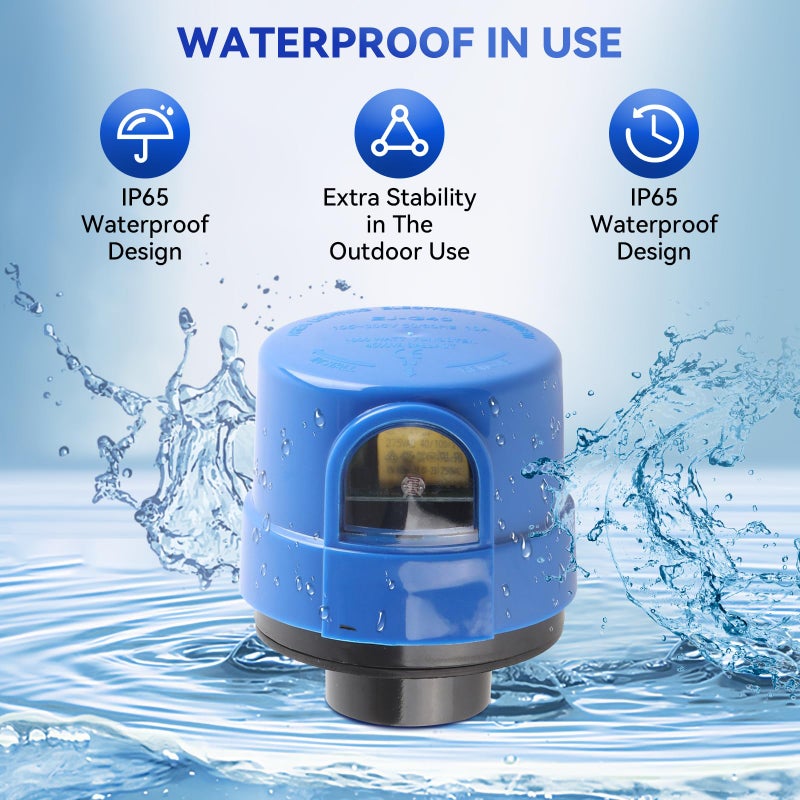 Twist Lock Photocell Sensor Base Dusk To Dawn Light Control Switch Outdoor Waterproof IP65 - Image 3