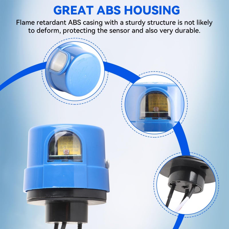 Twist Lock Photocell Sensor Base Dusk To Dawn Light Control Switch Outdoor Waterproof IP65 - Image 5