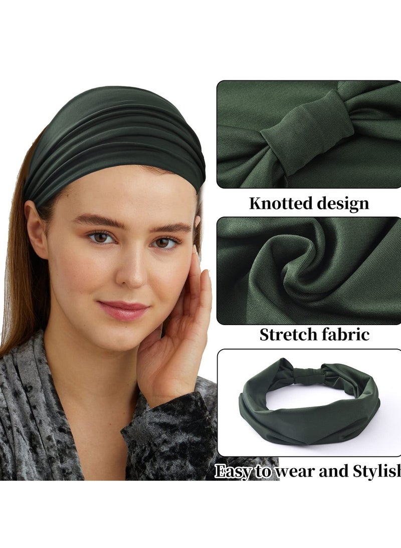 Yeshan Wide Headbands For Women Large African Bandana Headbands Non Slip Boho Headbands Yoga Running Sports Workout Gym Turbans Thick Headbands,Pack Of 6 - Image 4