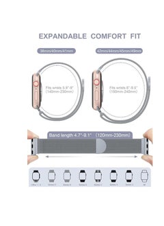 Generic Metal Loop For Apple Watch Band 42mm 44mm 45mm 49mm for iWatch Bands Series Ultra SE 10 9 8 7 6 5 4 3 2 1 Women Men, Stainless Steel Strap with Magnetic Clasp  - Image 3