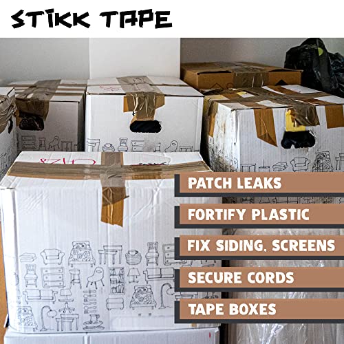 STIKK Duct Tape - Tan Duck Tape - 3 inch x 25 Yards - Heavy Duty Tape for Repairs, Household Projects - for Commercial HVAC and Construction - Effective Heavy Duty Waterproof Duct Tape - Image 4