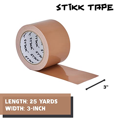 STIKK Duct Tape - Tan Duck Tape - 3 inch x 25 Yards - Heavy Duty Tape for Repairs, Household Projects - for Commercial HVAC and Construction - Effective Heavy Duty Waterproof Duct Tape - Image 2