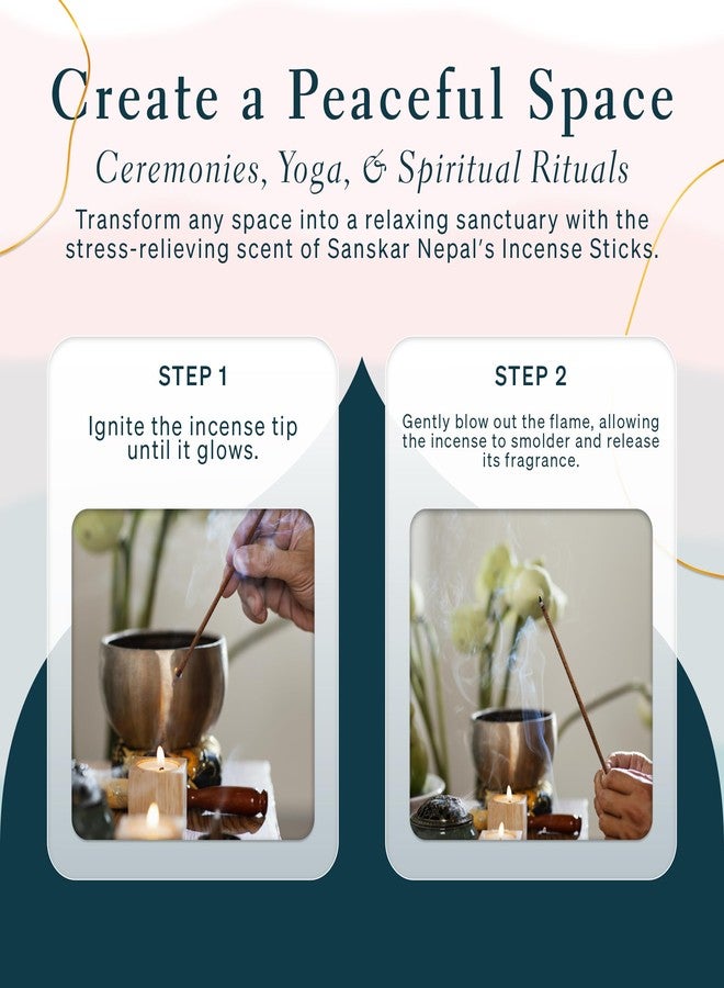 SANSKAR NEPAL بخور خشب الأرز التبتي القديم للتأمل واليوغا والصلاة والعلاج العطري وتخفيف التوتر وإضفاء الهدوء - عبوة من 30 عودًا مع موقد خشبي - Image 5