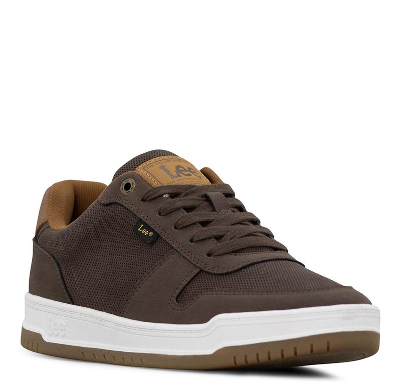 Lee Men's Specter Retro Court Fashion Sneaker, Chocolate/British Tan, 11.5 M - Image 3