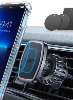 Lisen Magnetic Phone Holder for Car Mount, Car Phone Holder Mount, Strong Magnets, Cell Phone Holder for Car, Case Friendly, iPhone Car Holder for All Smartphones & Tablets Black  - Image 1