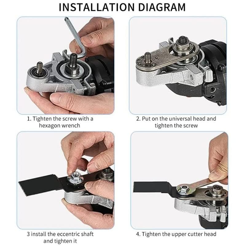 Hetkrishi Oscillating Multi Tool Attachment For Angle Grinder with 5 pc Cutting Blades Polishing Sandpaper Accessories Oscillating Adapter Tool Kit - Image 5
