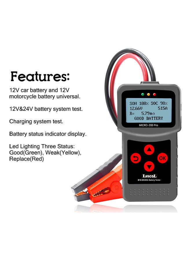 NIBEMINENT 12V Car Motorcycle Battery Tester - Image 3