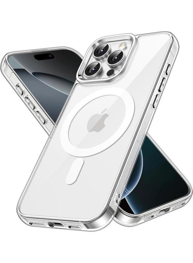 جي تيك جراب مغناطيسي لهاتف Iphone 16 Pro مقاس 6.3 بوصة متوافق مع Magsafe غطاء ممتص للصدمات للهاتف مضاد للخدش شفاف - Image 1
