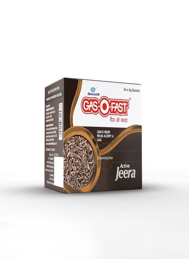 Mankind Gas-O-Fast For Relieving Acidity, Active Jeera- 24x 5gSachet x Pack of 6 - Image 3