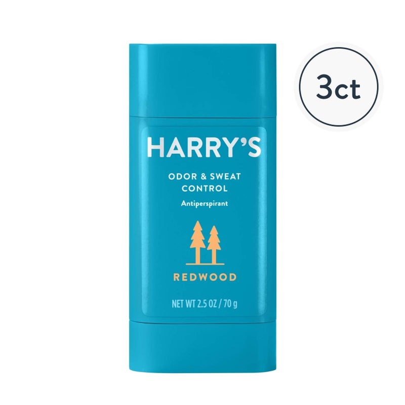 Harry's Antiperspirant Deodorant, Sweat & Odor Control Antiperspirant for Men, Redwood, 2.5 oz Pack of 3 - Image 2