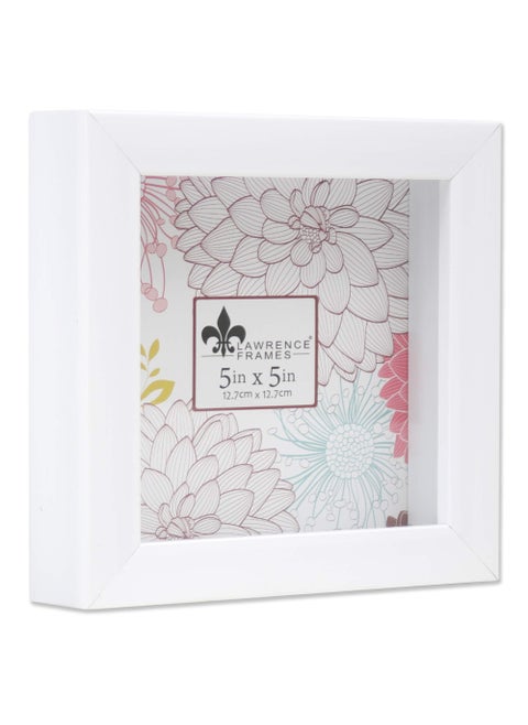 Lawrence Frames 785255 Shadow Box Frame  5x5  White