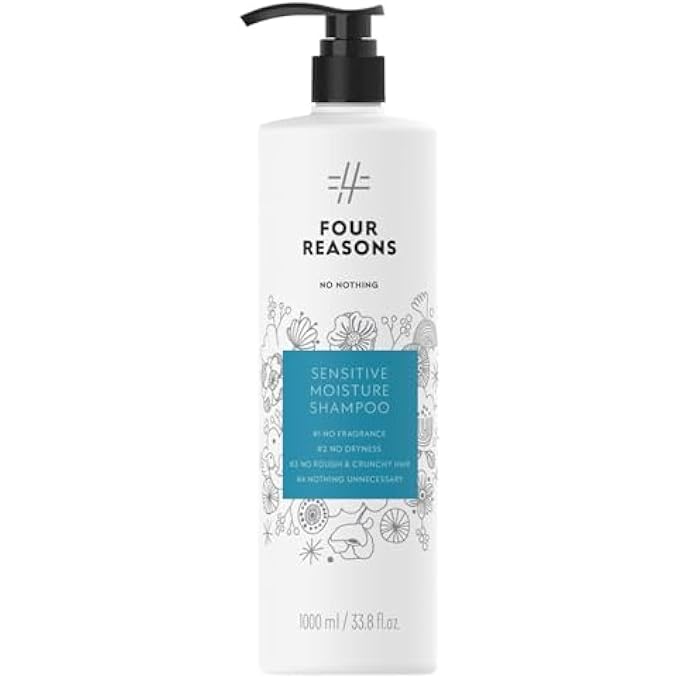 No nothing SENSITIVE MOISTURE SHAMPOO - PERFUME-FREE MOISTURISING SHAMPOO - FOR DRY AND DAMAGED HAIR| 100% VEGAN | 1000 ML NEW PACKAGING - Image 1
