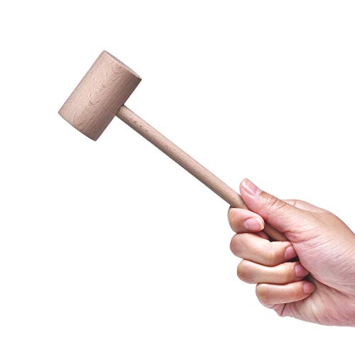 DOMG 6 Pcs Wooden Crab Lobster Mallets Seafood Hammers, Solid Natural Beechwood - Image 3