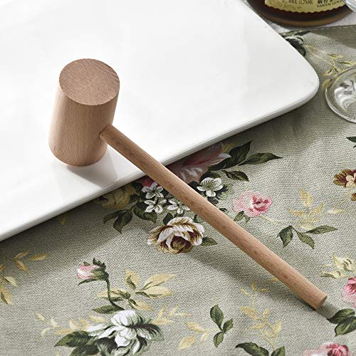 DOMG 6 Pcs Wooden Crab Lobster Mallets Seafood Hammers, Solid Natural Beechwood - Image 4
