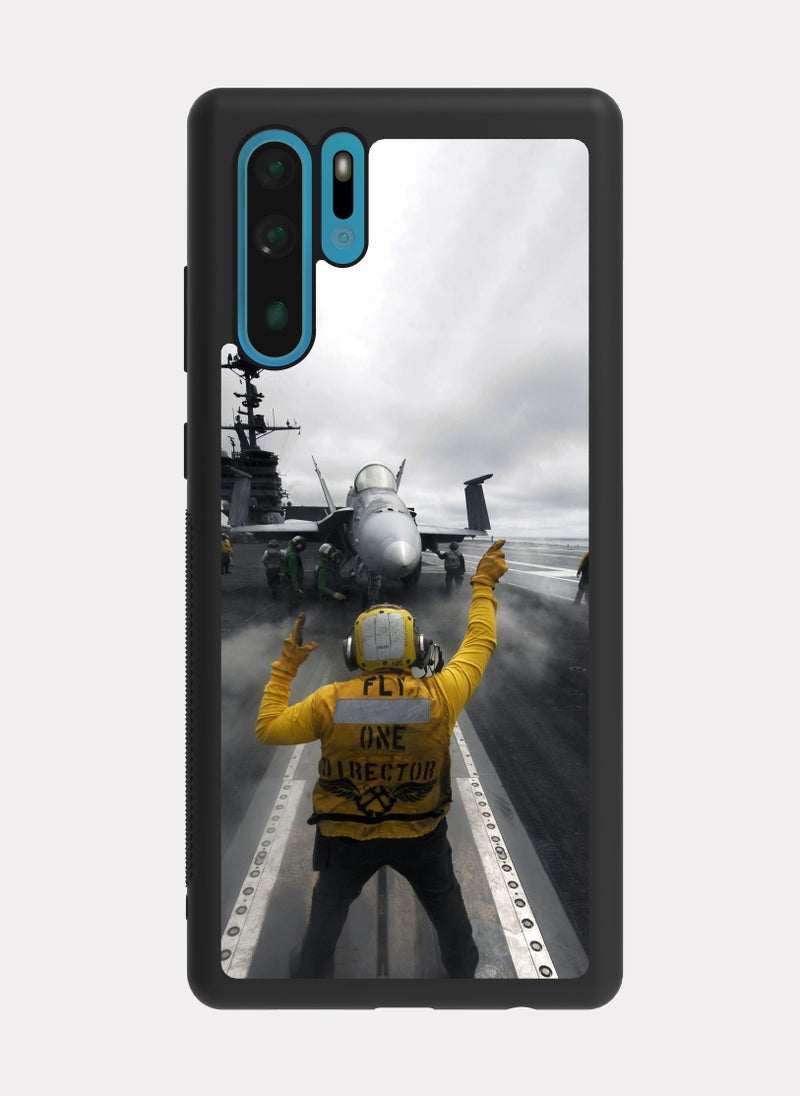 بكسلات كفر هواوي بي 30 برو منصة طائرة حربية اصفر - Image 1